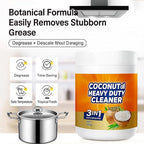 Multi Purpose Powerful Cleaner for kitchen, 3 In 1 Stainless Coconut Oil Cleaning Paste, Kitchen Duty Degreaser for Faucets, Tiles, Kitchen, Oven (3)