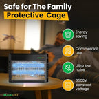 BUGGOFF Black Modern Indoor Electric Bug Zapper, 2000 SQFT Coverage, 3500 Volts of Stunning Power, 40 Watts, Kills Mosquitos Gnats, Flys & More. 10 Year Warranty, X2 Free Replacment Bulbs