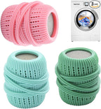 3pcs/Set Washing Machine Laundry Ball, Fabric Softener Dispenser, Reusable Laundry Sponge Ball for Washer, Dryer, Household Substitute