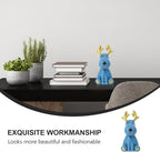 Deer-Shaped Eyeglasses Holder Rack Desktop Ornament Blue Glasses Stand Eyewear Organizer for Home Office Storage