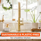Full Circle Plain Jane, 100% Plant-Based Cellulose Sponges – Pack of 3 – Plastic-Free, Natural Sponge, No Microplastics, Safe for Nonstick Cookware