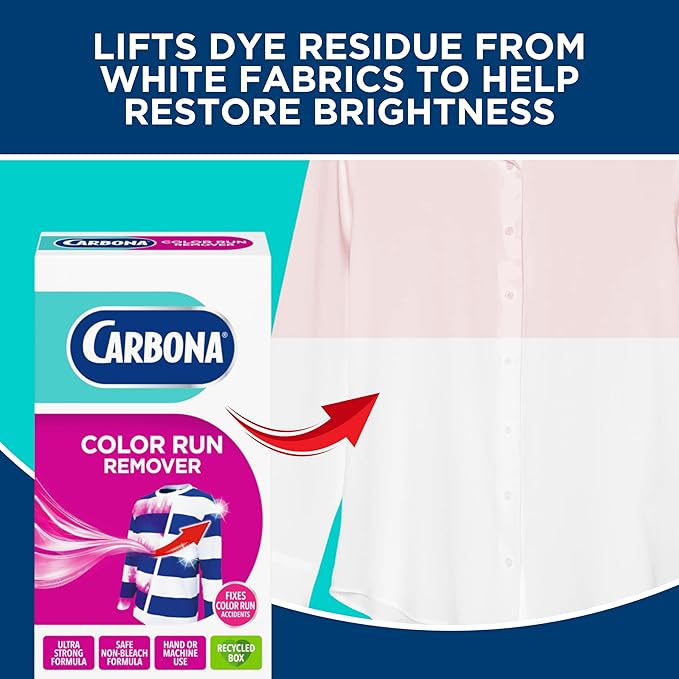 Carbona® Color Run Remover | Powerful Color Bleed Eliminator | Fixes Color Run Accidents | 2.6 Oz, 2 Pack