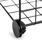 Amazon Basics 6-Cube Wire Grid Stackable Storage Organizer, Metal Shelving Unit, No-Tool Assembly, 26"W x 38"H x 12.6"D, Black