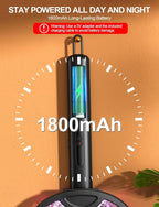Electric Fly Swatter 4000V Bug Zapper Racket Foldable with Blue Light Dual Mode 1800mAh Rechargeable Battery 5-Layer Safety Mesh for Indoor & Outdoor(Black)