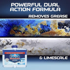 Finish Dual Action Dishwasher Cleaner: Fight Grease & Limescale, Fresh 8.45 oz.(Pack of 4)