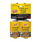 Scotch-Brite Extreme Clean Lint Roller, 50% Stickier*, Heavy Duty for Removing Debris and Pet Hair on Clothes, Furniture, Cars, Offices & More, 2 Pack, 200 Adhesive Sheets Total