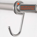 Dseap Pot Rack - Pots and Pans Hanging Rack Rail with 8 Hooks, Double Bars, Pot Hangers for Kitchen, Wall Mounted, Chromed, Pack of 2