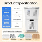Household Storage Basket, 360° Rolling Movable Laundry Basket,Floor-Standing White Multi-layer Clothes Organizer for Kitchen,living Room and Bathroom (2 Tiers)