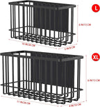 Buyyyit Laundry Room Organization & Storage Magnetic Basket Shelf Dryer Ball Lint Bin File Holder Container for Fridge & Washer