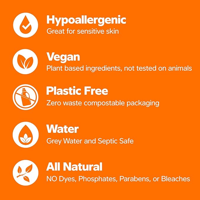 Laundry Detergent Sheets Eco-Friendly, Hypoallergenic, Gentle on Skin, Highly Concentrated, Wash (Summer Daze, 20 Sheets (40 Standard Loads))