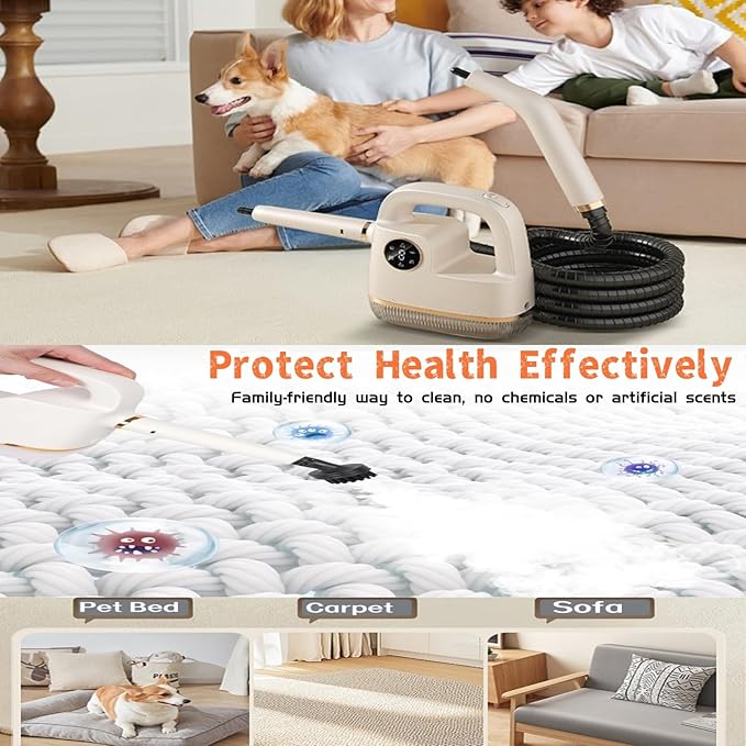 STEAM CLEANER Handheld [One Click Clean] Steamer for Cleaning 10-in-1 High Pressure Steam Cleaner for Home/Car Detailings/Fabric etc. Separate Design|Digital Display|Two Cleaning Methods