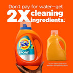 Tide Ultra Sport Liquid Laundry Detergent, 132 fl oz, 94 Loads, Laundry Detergent Liquid with Advanced Sweat plus Stain Fighters