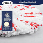 Spin Mop Replacement Heads Compatible with O-Cedar EasyWring 1-Tank System - Microfiber Mop Head Refills for Deep Floor Cleaning, Scrub Pad for Tile Hardwood Kitchen, 2 Pack