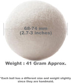 Wooland Wholesale Bulk Laundry XL Premium Wool Dryer Balls - 100% New Zealand Organic Wool Natural Fabric Softener for Sensitive Skin, Babies (100 Count)