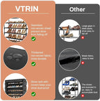 VTRIN Shoe Rack with Cover, 7 Tier Shoe Organizer Storage for 35-40 Pairs Shoes and Boots Large Capacity Tall Shoe Shelf with 8 Pockets Free Standing Shoe Rack for Closet, Entryway, Garage