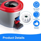 6Pcs Spin Mop Replacement Parts, Spin Mop Bucket Clutch Bearing Gear Replacement Compatible with Ocedar, One Way Bearing Bucket Gears Pedal Repair Replacement for Vileda and More Rotation Mop