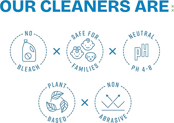 Simpleaf Clean Kitchen Degreaser Cleaner | Refill System Cleaners| Bleach‑Free| Ammonia‑Free|Grease, Oils & Food Soil Remover | Citrus Zest 24oz x 4