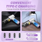 Mini Vacuum Cleaner, 3 in 1 Cordless Handheld Vacuum Cleaners, 18000Pa High Power Car Vacuum Cleaner with Brushless Motor,Adjustable Car Vaccum Portable for Cars,Desktop (Sliver and Purple)