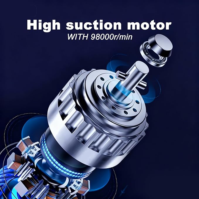 Car Vacuum Cleaner – 9000PA High Power Suction, DC 12V Portable Handheld Auto Vacuum with Attachments, Mini Car Interior Cleaner for Pet Hair, Dust, Crumbs, and Debris (Green)