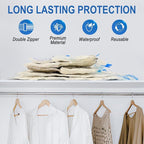 Fygrip Vacuum Storage Bags with Hand Pump, Plastic Packaging Bags, 80% Space Saver Vacuum Seal Bags for Clothing, Travel Lugggage, Blankets, Comforters, 10 Small
