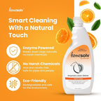 Enzyme Drain Cleaner and Deodorizer - Breaks Down Grease Build Up, Eliminating Odors and Smells, Septic Safe, Non-Caustic Sink Drain and Garbage Disposal Cleaner (22 Fl Oz 3 Pack)