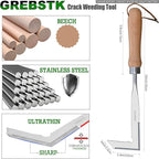 GREBSTK Crack Weeder Crevice Weeding Tool Stainless Steel Manual Weeder Gardening Tool