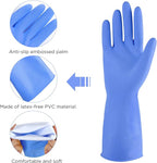 Rubber cleaning gloves 3 or 6 Pairs for Household,Reuseable dishwashing gloves for Kitchen.