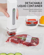 Syntus Vacuum Sealer Bags for Food, Food Storage Bags for Sous Vide Cooking Microwave Heating, Air Valve Zipper Bags & Zip Clips, 30 Bags (S+M+L) + 1 White Vacuum Sealer