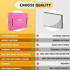Mattress Bags for Moving and Storage, BETU Twin Mattress Protector Waterproof Mattress Cover with 8 Heavy Duty Handles and Zipper Extra Thick Moving Supplies for Dorm Bed Reusable (77x42x13.5 Pink)