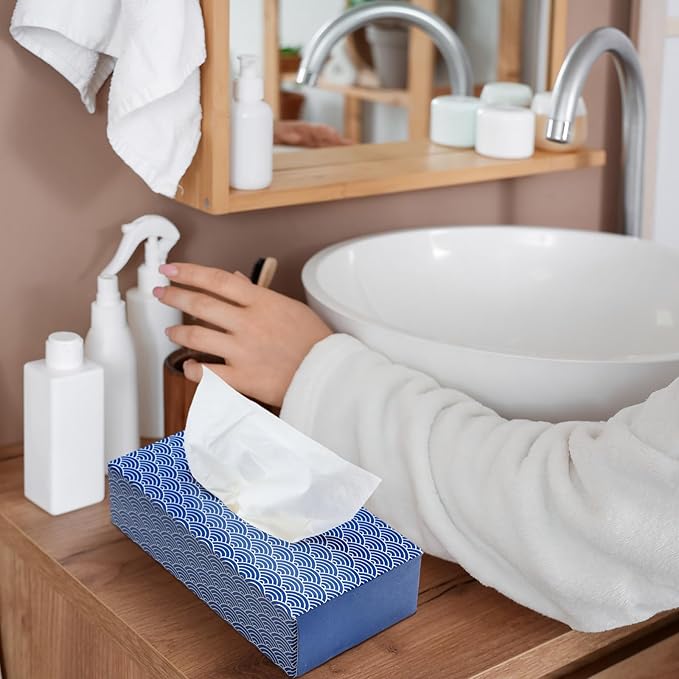 Yinder 12 Packs Facial Tissue Box 1560 Sheets Soft Facial Tissue Box for Fall Halloween Christmas 2 Ply 130 Sheets Disposable Travel Tissues Bulk for Car Household Kitchen(Clouds)