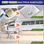 Steam Cleaner, Pressurized Handheld Multi-Surface Natural Steam Cleaner with 12 PCS Accessories & Safety Lock, 350ML Large Capacity, Steamer for Car, Home, Upholstery, Kitchen, Window, Grime, Grease