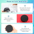 20 Pack Black Scrub Sponges Multi Functional Temperature Sensitive Non Scratch Dish Sponge for Washing Dishes Kitchen Bathroom