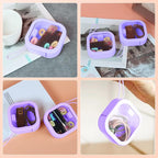 Hair Tie Organizer, Small Portable Hair Accessories Storage Can Be Stackable Or Hung On The Wall, Small Items Holder Hair Tie Organizer for Jewelry Hair Stuff Hair Clip Cotton Swab