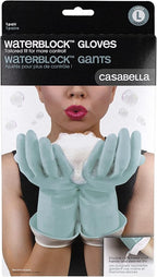 Casabella Waterblock Premium Gloves Aqua Blue, Large