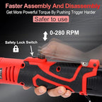 3/8" 16.8V Electric Ratchet,Cordless Ratchet Tool Kit,40 Ft-lbs,280 RPM,Equipped with 2 Packs 2000mAh Lithium-Ion Battery And Charger,Electric Wrench with Toolbo