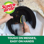 Scotch-Brite Heavy Duty Advanced Soap Control Dishwand Kit, Includes 1 Wand & 5 Refill Pads, Control Soap With A Button, Keep Your Hands Out Of Dirty Water