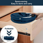 17L Cleaning Caddy with Handle, Cleaning Supplies Organizer, Foldable Storage Basket, Cleaning Supply Caddy, Portable Multi Cleaning Bucket Bag for Home, Garden (Blue)