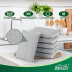 HOMEXCEL All-Purpose Sponge Pads 12PK, Non-Scratch Dish Sponges Safe for Non-Stick Cookware, Pots & Pans, Ideal Cleaning Dish Scrubber Pads for Kitchen, Bathroom and Household