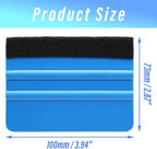 12Pcs Plastic Felt Edge Squeegee Tool Vinyl Squeegee 4 Inch for Window Tint, Wallpaper, Decal Sticker, 6 Blue & 6 Red