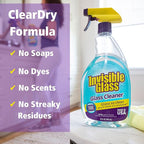 Invisible Glass 92194-6PK Premium Glass and Window Cleaner Spray – Cleans Glass, Windows, Mirrors, Shower Doors, and More – Streak-Free, Ammonia-Free, Tint-Safe – 32 fl oz (Pack of 6)