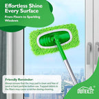 HOMEXCEL Reusable Microfiber Mop Pads,Mop Pads Replacements for Wet & Dry Use, Floor Cleaning Sweeping Mopping Pads Refills for Household Cleaning, Pack of 4