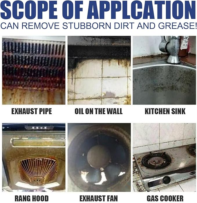 Bubble Cleaner Foaming Heavy Oil Stain Cleaner, All Purpose Bubble Cleaner Kitchen Deep Cleaning Spray, All-purpose Rinse-free Cleaning Spray(2PC)