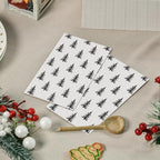 Horaldaily 100 Christmas Disposable Paper Decorative Guest Napkins, Black Xmas Trees Hand Towel for Party Lunch Dinner Kitchen Bathroom Decoration