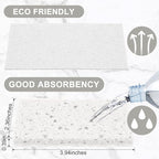 Zhengmy 100 Pieces Sponges Bulk Sponges Kitchen Compressed Sponge Natural Dish Sponge Compressed Wood Pulp Cleaning Without Scratching for Kitchen Bathroom, 3.9 x 2.4 x 0.12 Inch (White)