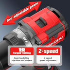 20V Power Drill Drivers, 70N.m,cordless drill with battery and charger, Masonry & Tile Drill Bits, for Home DIY, Construction, Repair power tools