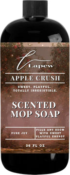 Lapew Apple Crush Scented Mop Soap - Luxury Floor Cleaner Concentrate for Mopping Tile, Laminate, Vinyl & Hardwood | Streak-Free, Low-Foam | 36 oz