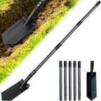 Trench Shovel for Digging, 4 inch V-Shape Narrow Trenching Spade, Heavy Duty Metal Garden Shovel Entrenching Tool for Edging Gardening Landscaping, 75 inch Adjustable Long Handle & Foot Rest Pedal