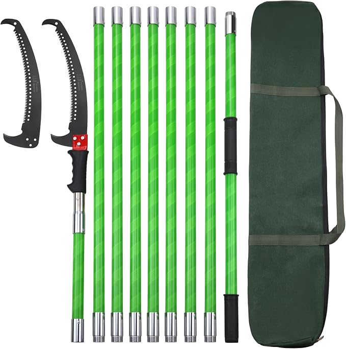 30 Feet Tree Pole Pruner Manual Branches Trimmer Tree Branch Garden Tools Loppers Hand Pole Saws Extendable Height