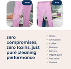 Truly Free Laundry Stain Remover Spray for Clothes - Removes Tough, Dried-In Stains on Whites & Colors -Natural Ingredients - Gentle Yet Powerful - Includes 3 oz Refill & Empty Refillable Bottle