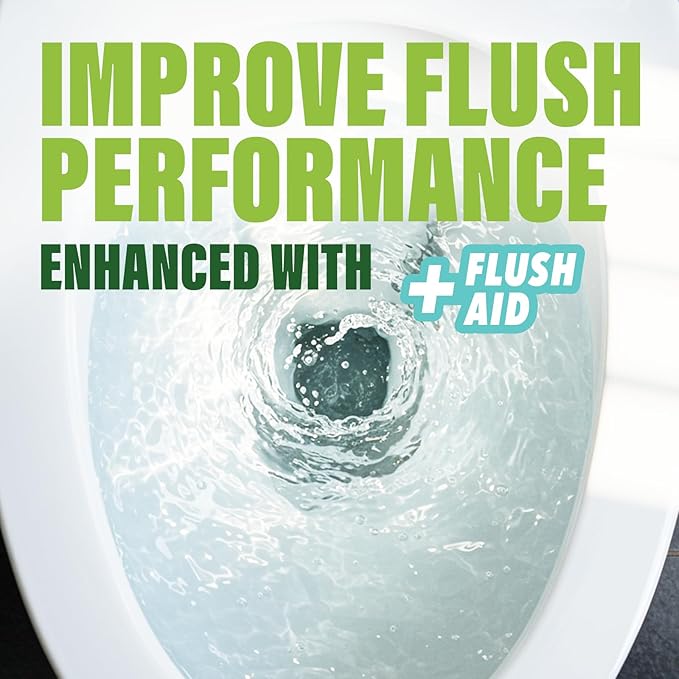 Green Gobbler Toilet Clog Defense - Coats Pipes to PREVENT Toilet Clogs and Improves Flush Performance - Safe for Septic - Great for Old Plumbing, Low & Slow Flow Toilets, 5 Treatments, 64 oz